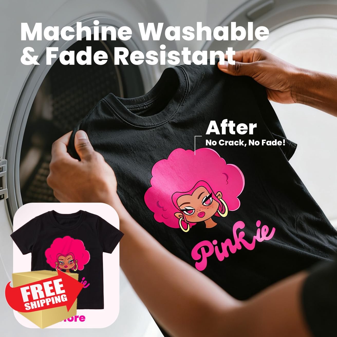 Lovein Pinkie 8.5x11" Heat Transfer Paper for Inkjet, Dark Fabric 30pk