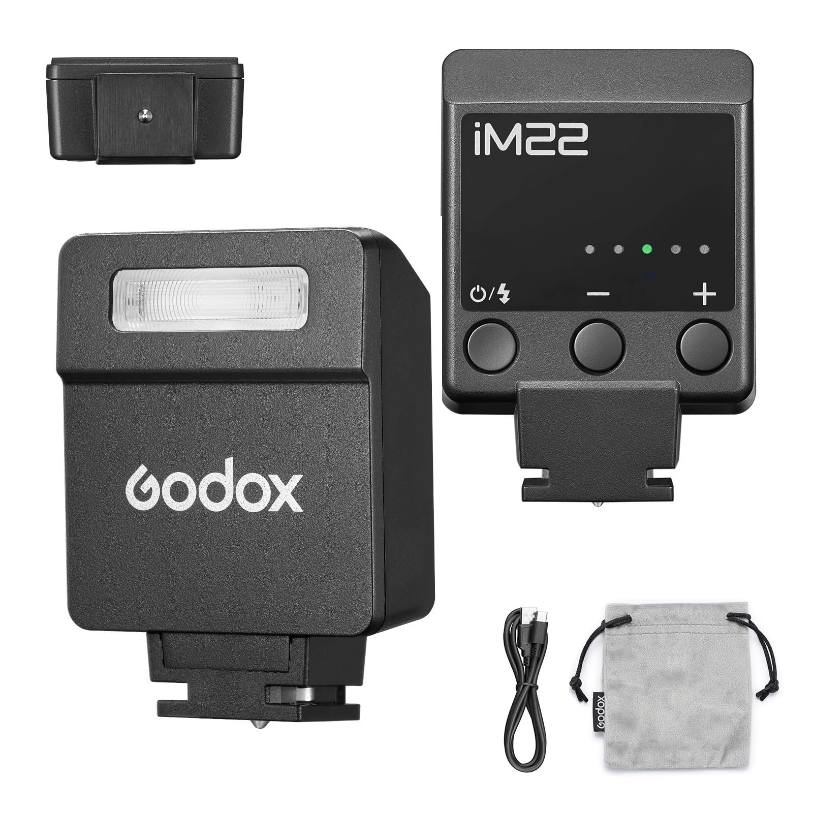 Godox iM22 Mini Flash 5 Power Levels 440 Full-Power for Canon/Fuji/Sony/Nikon