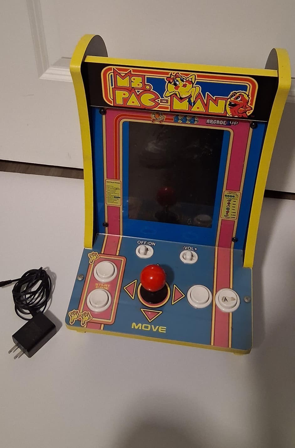 Arcade1Up Ms. PAC-MAN Partycade 12 Games  in 1 BLUE/YELLOW