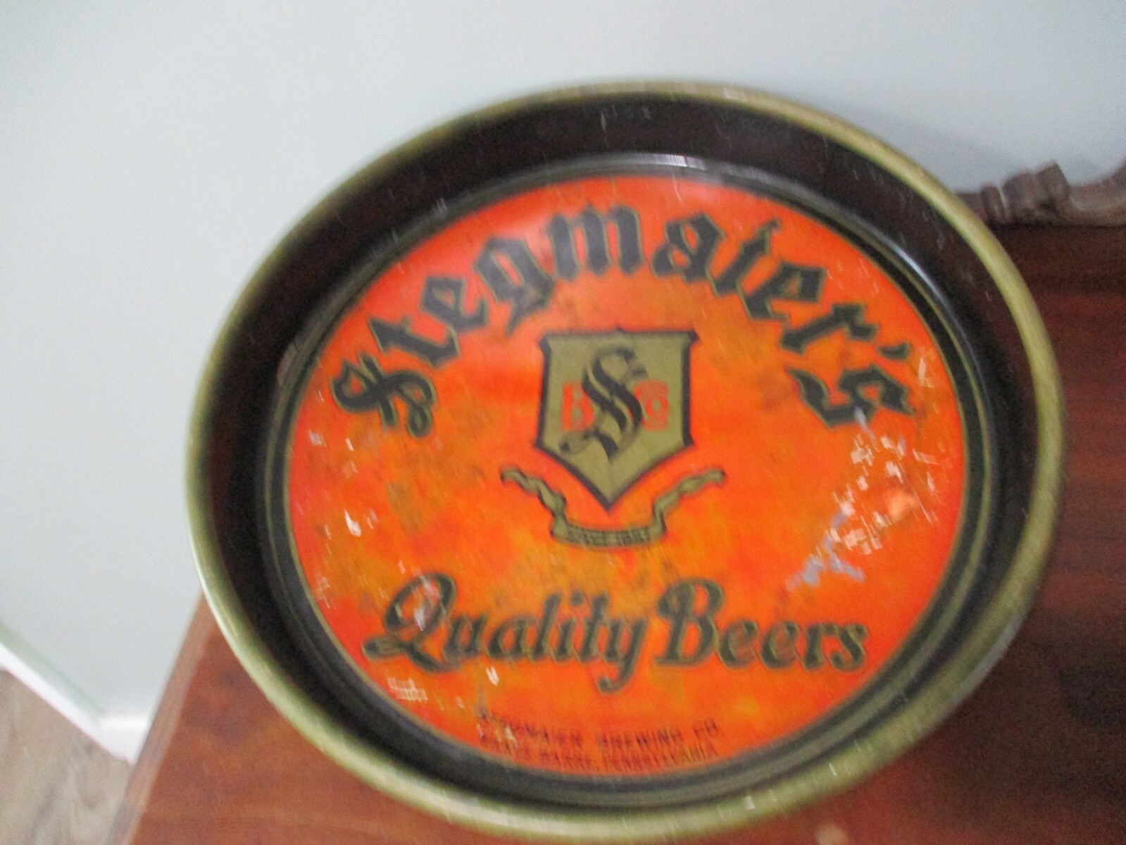 1940 Stegmaier's Quality Beer Wilks Barre Penna since 1857 bar beer serve tray