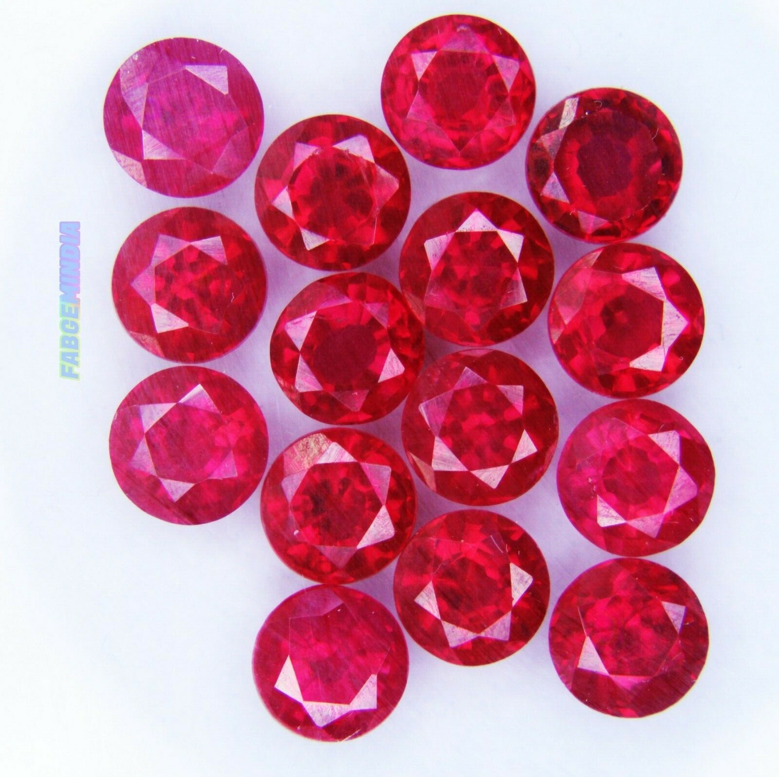 15.20 Ct Ruby Round Shape Certified 6mm Loose Gemstones