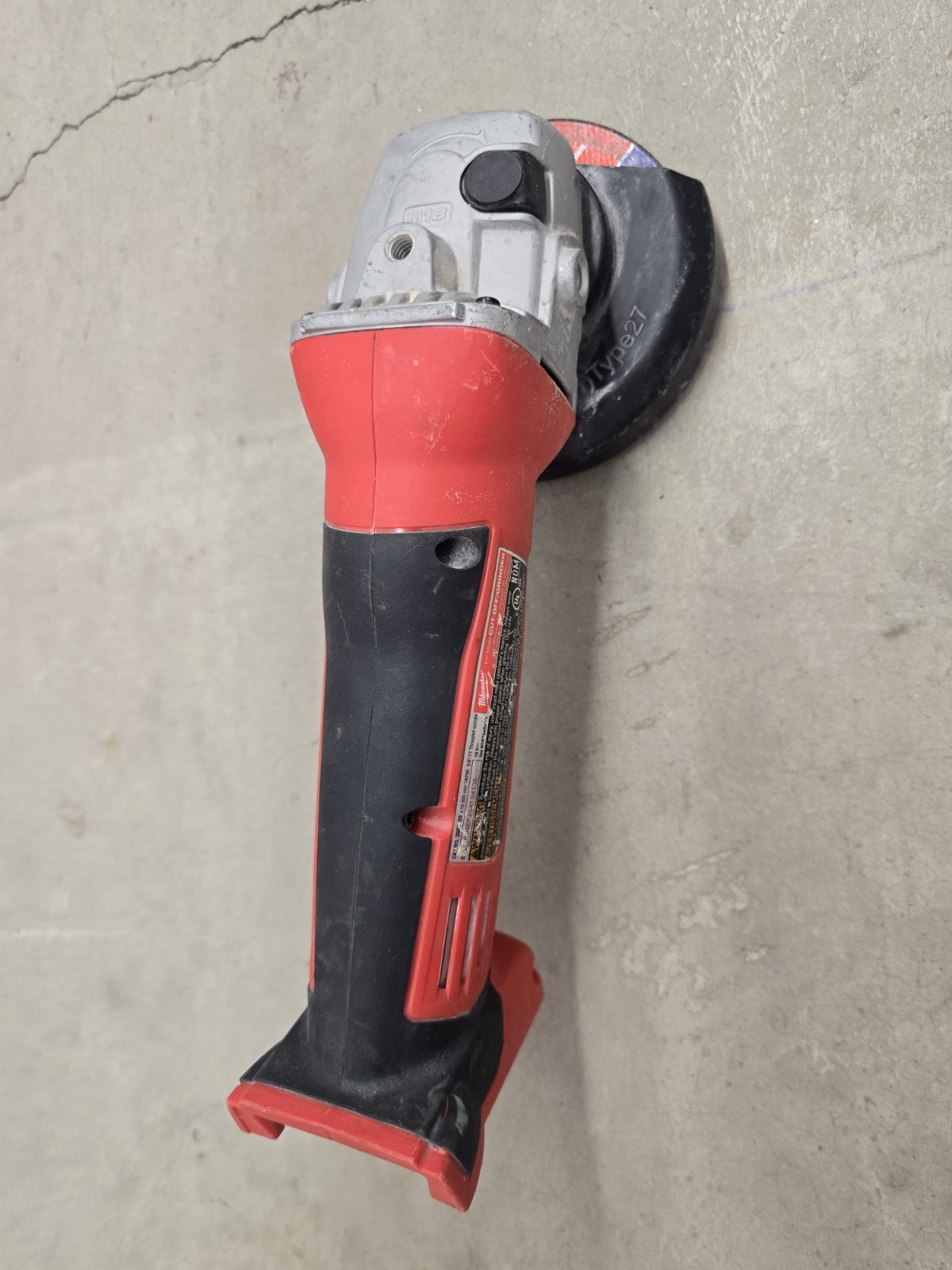 Milwaukee Cordless Angle Grinder Red Black Battery Rotary Circular Power Tool