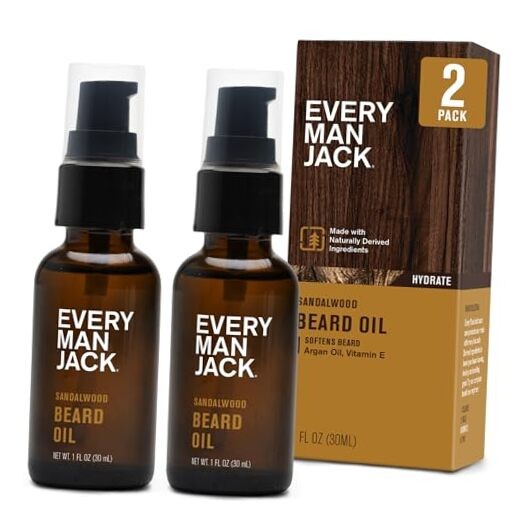  Beard Oil - Moisturize & Soften Your Beard - 1 Fl Oz (Pack of 2) Sandalwood