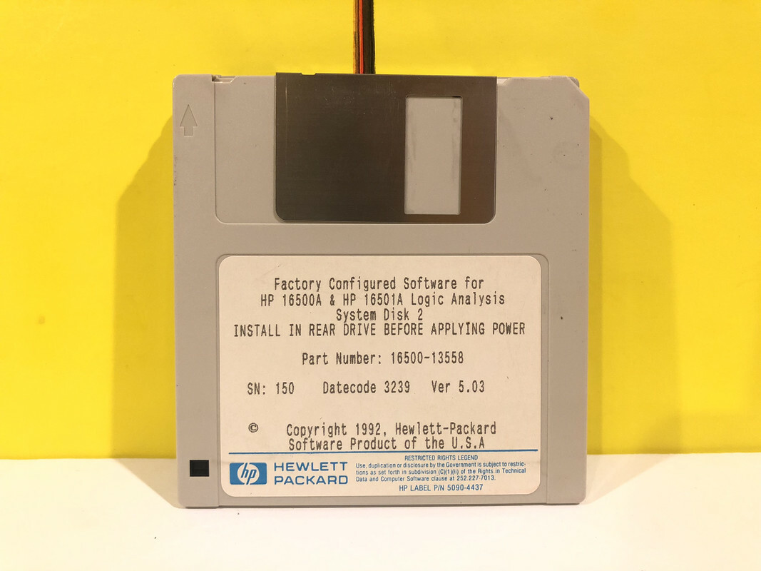 HP 16500-13558 Factory Configured Software 16500A & 16501A Logic Analyzer Disk 2