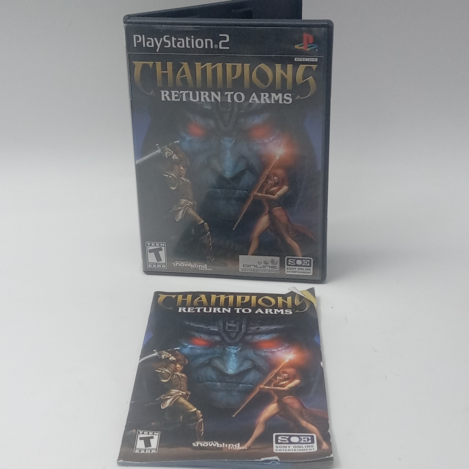 PS2 Champions Return to Arms Sony PlayStation 2 Case & Manual No Game Disc