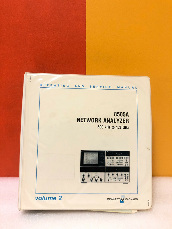 HP 8505A Network Analyzer 500 KHz To 1.3 GHz Operating & Service Manual