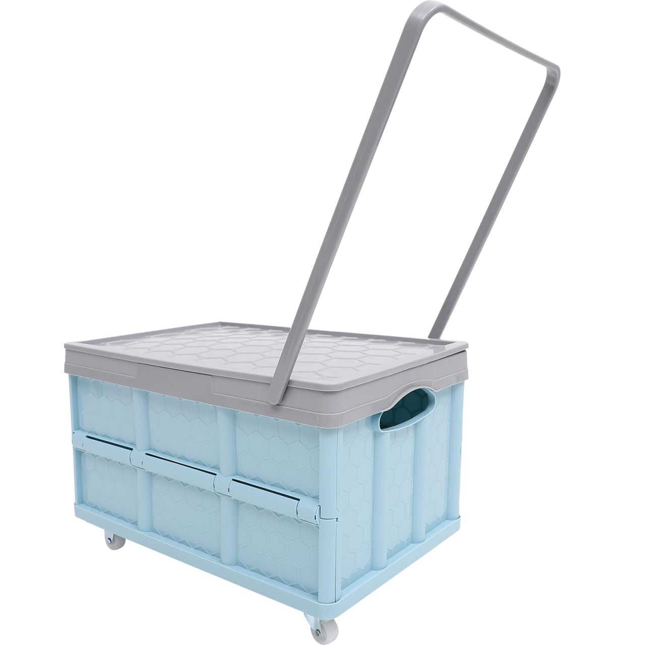 Storage Bins with Lids and Wheels, Collapsible Rolling Storage Bins, Foldable...