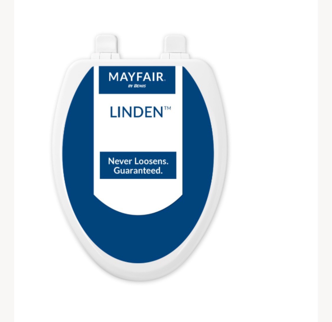 Linden Slow Close Toilet Seat, Non Slip Heavy Duty Wood, Easy Install, Elonga...