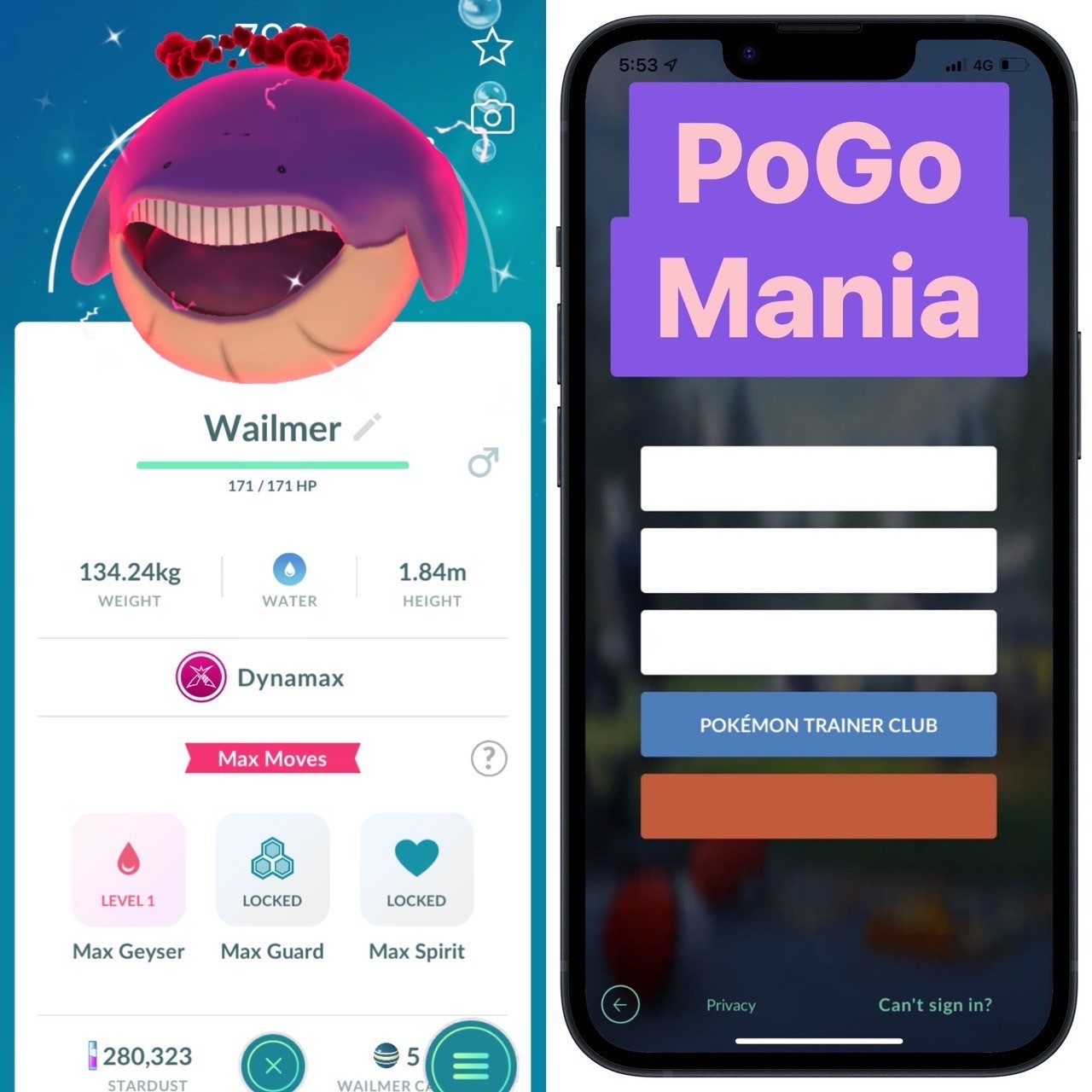 Shiny Dynamax Wailmer✨mini PTC 20k✨(read description)