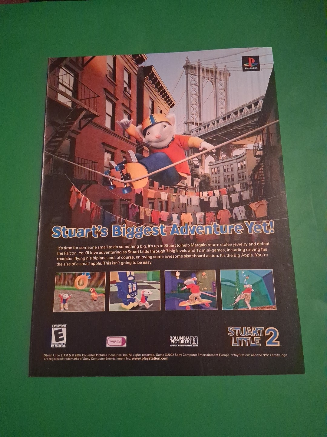 Stuart Little 2 Video Game Vintage Print Ad 2002 8X11