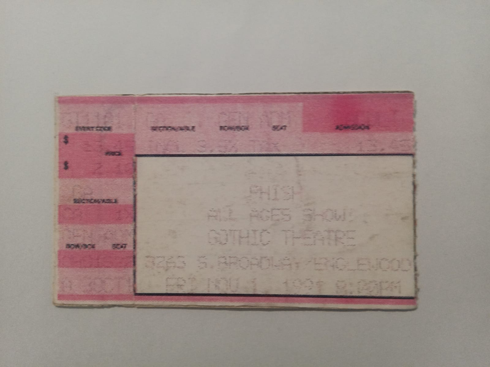 Phish - Gothic Theater - November 1, 1991