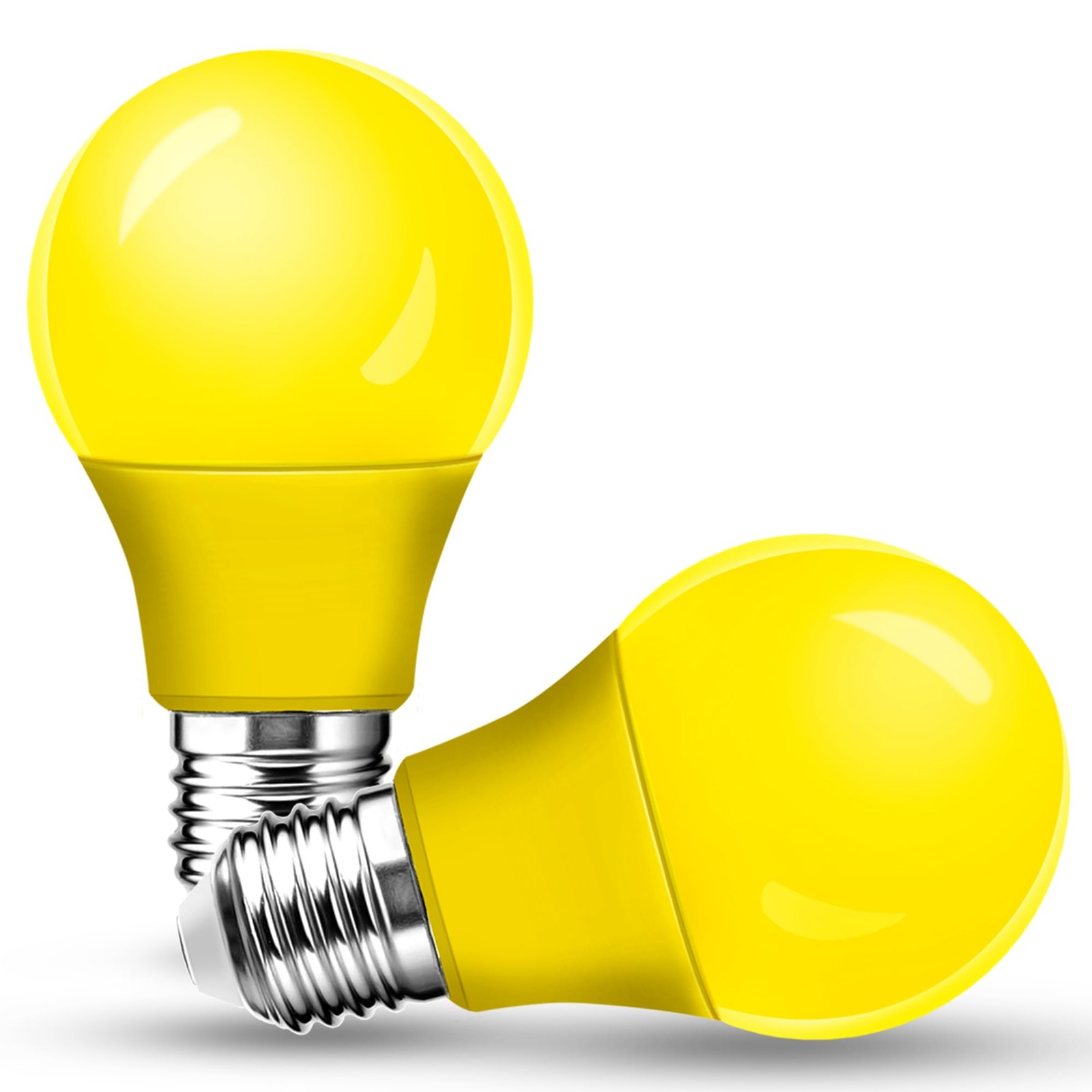 2 Pack A15 LED Yellow Bug Light Bulbs for Outdoor, 40Watt Equivalent 