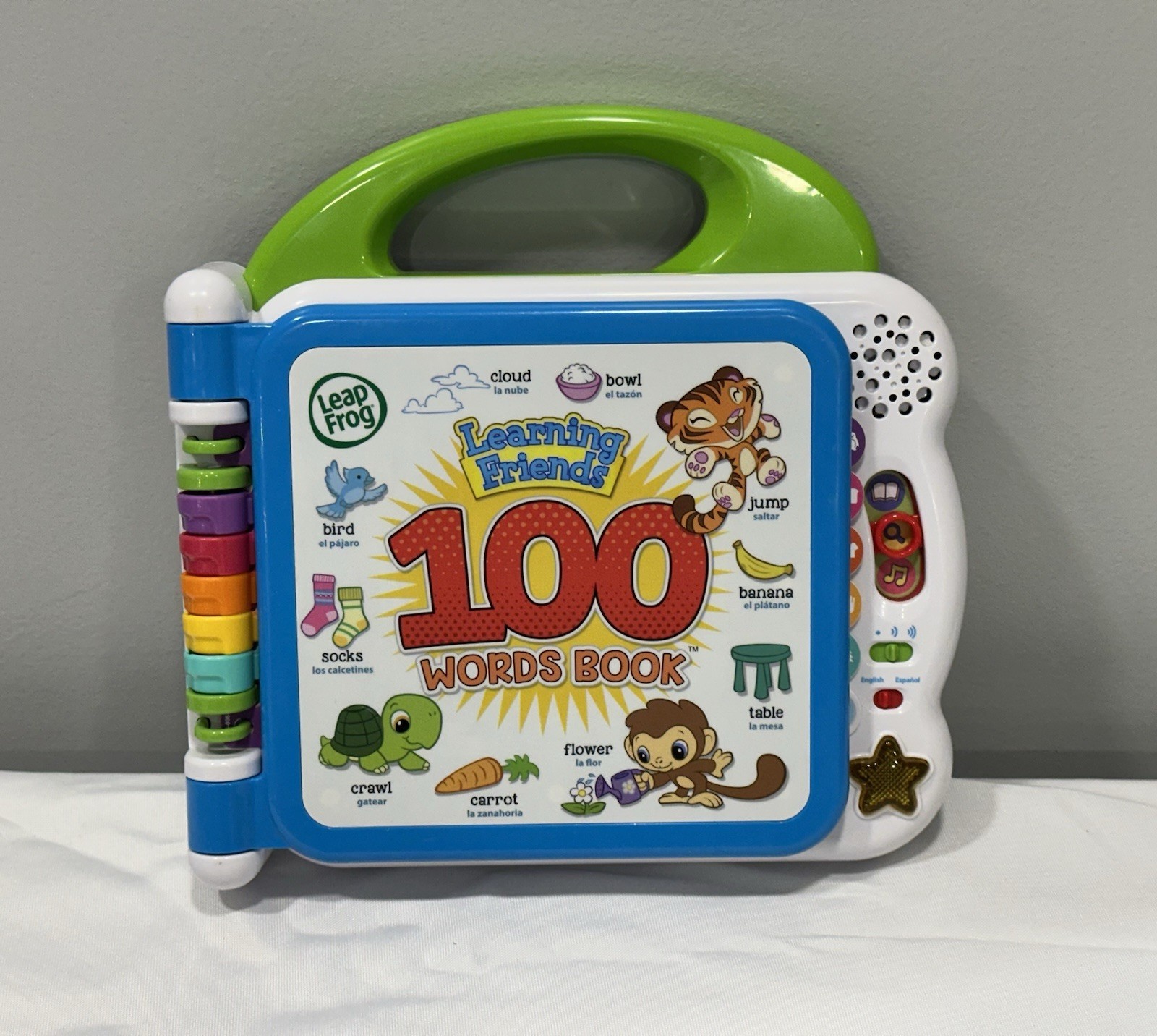 LEAPFROG Learning Friends 100 Words Bilingual Spanish English Tested And Works!