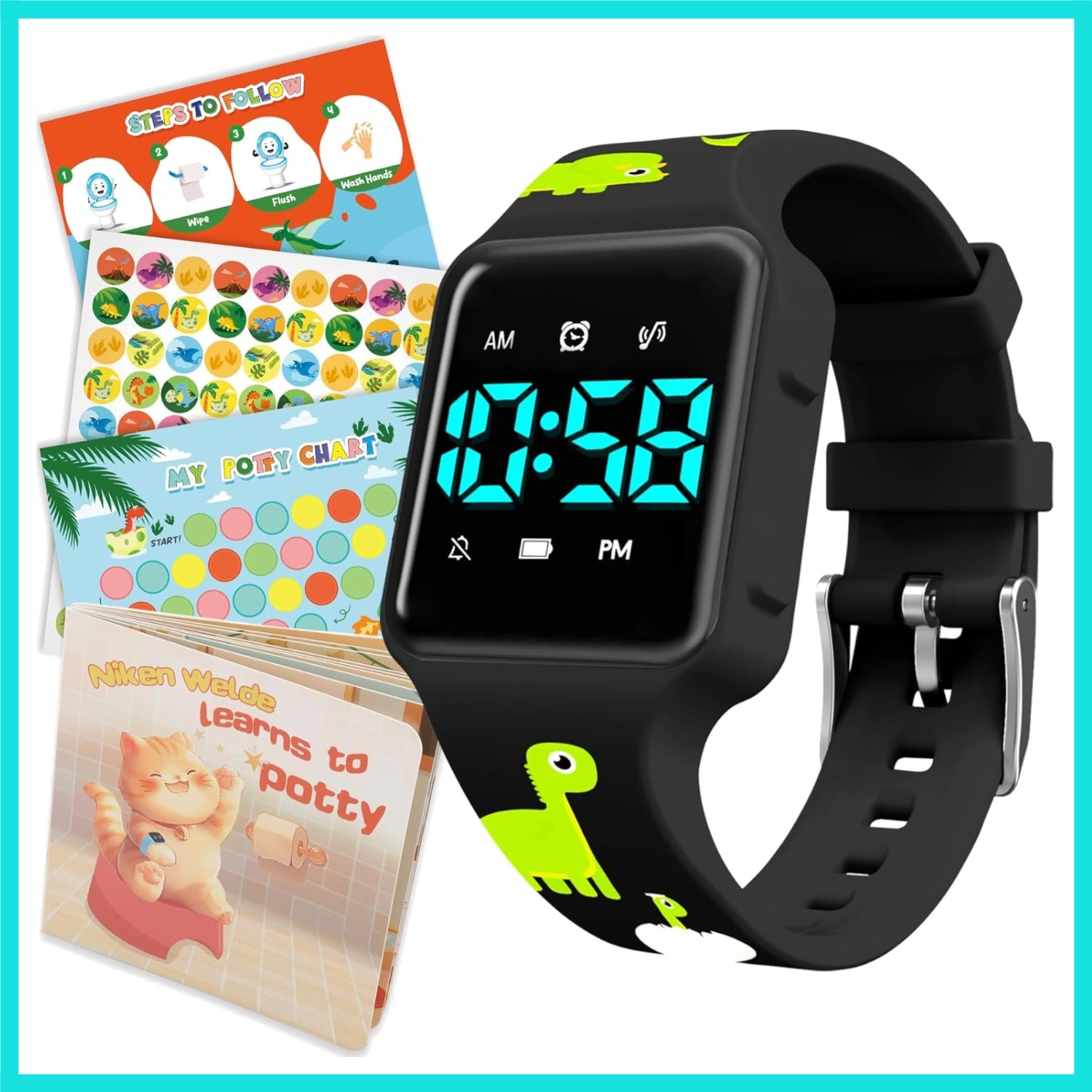 Toddler Potty Training Set – Potty Training Watch with Musical/Vibration Aler...