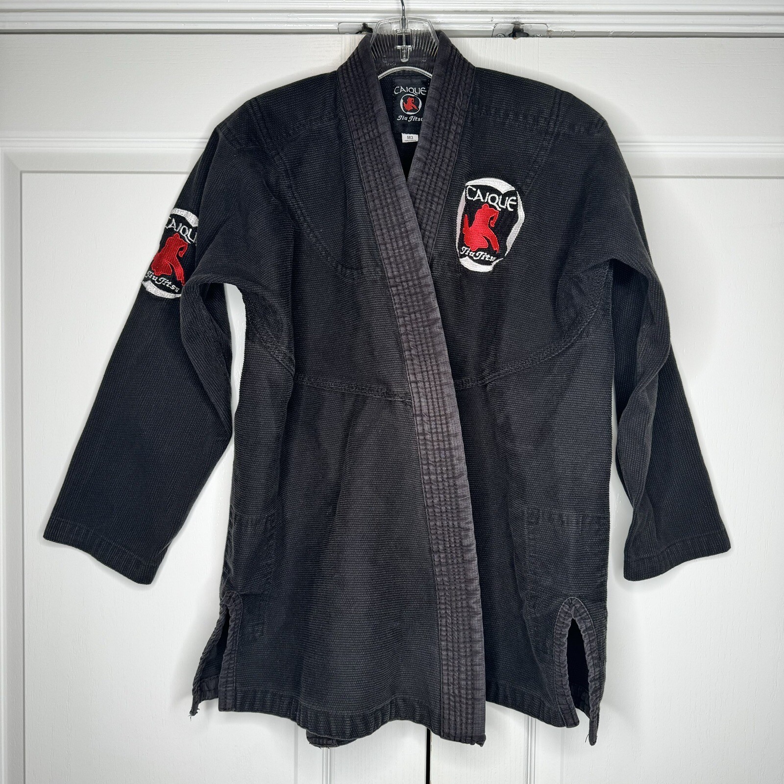 Caique Jiu Jitsu Youth Gi Embroidered Lightweight Black Size M3