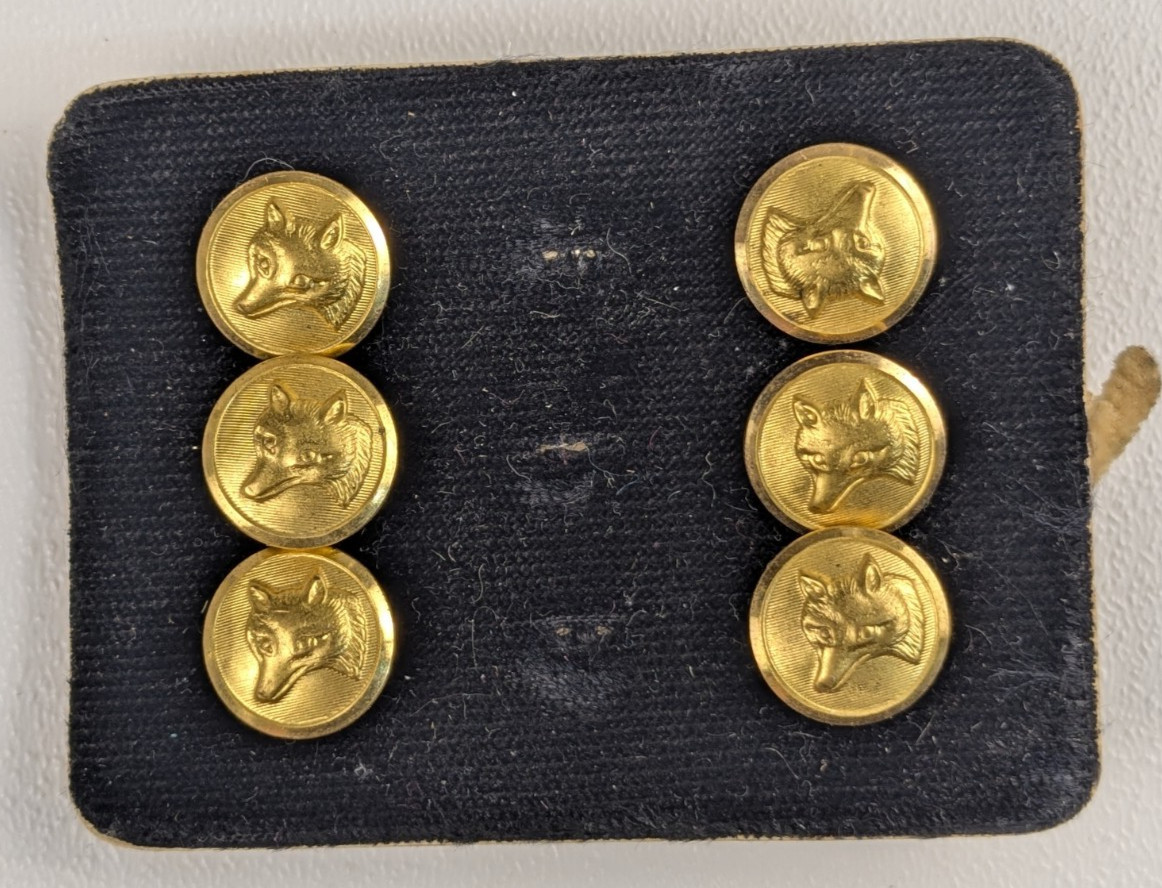 Lot of 6 Vintage Fox Hunt Club Style Blazer Buttons - M2D