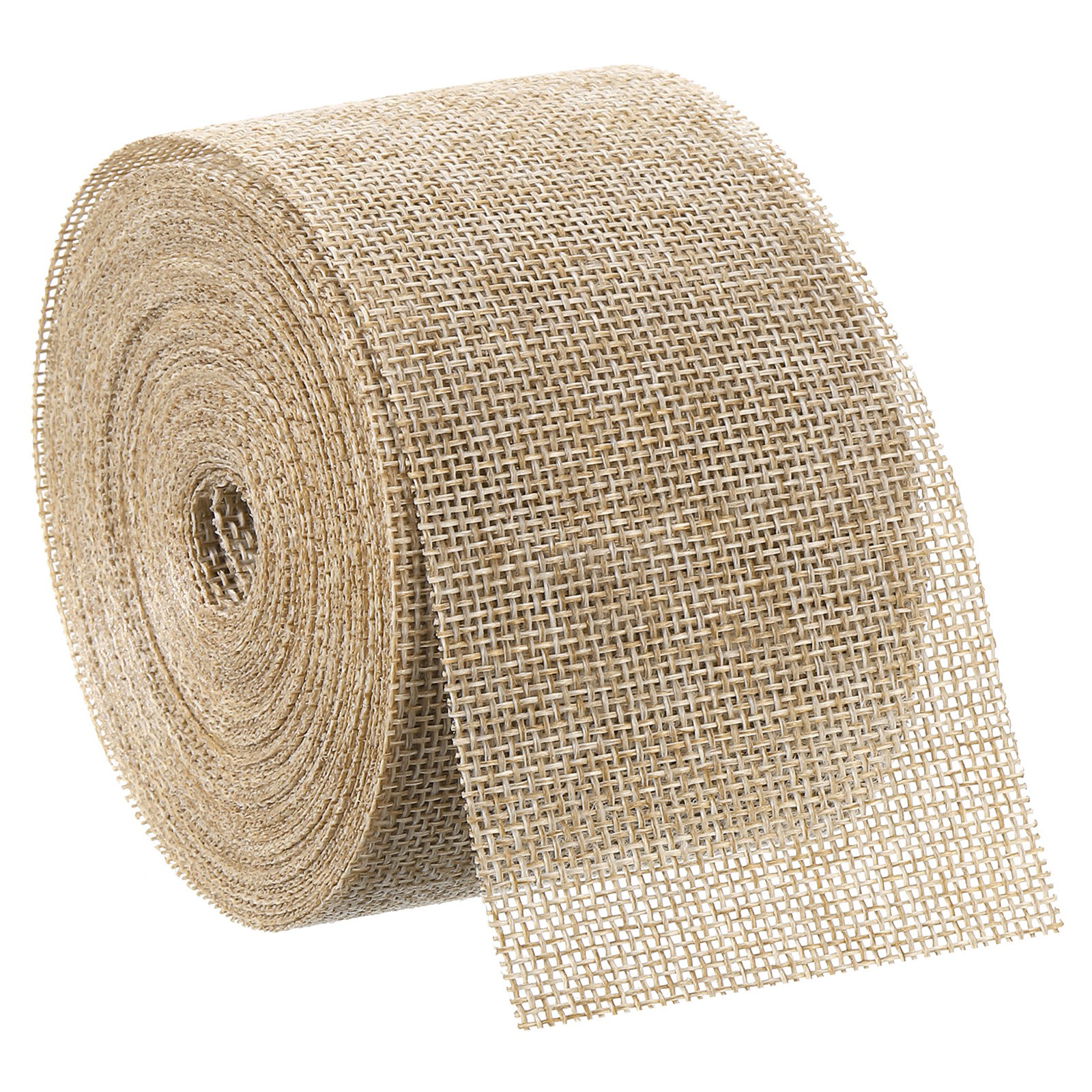 10 Yards 2.4 Inch Burlap Ribbon Jute Burlap Wired Ribbon Rustic Ribbon, Brown