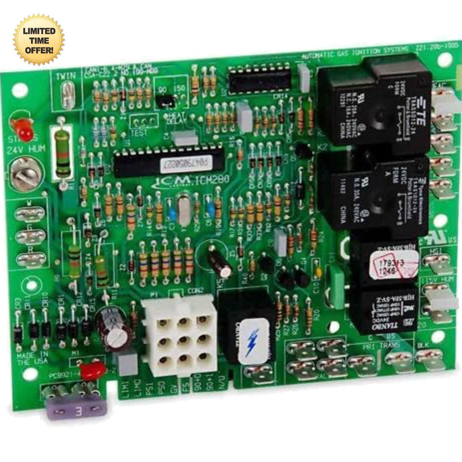 Upgraded Replacement for Furnace Control Circuit Board B18099-13