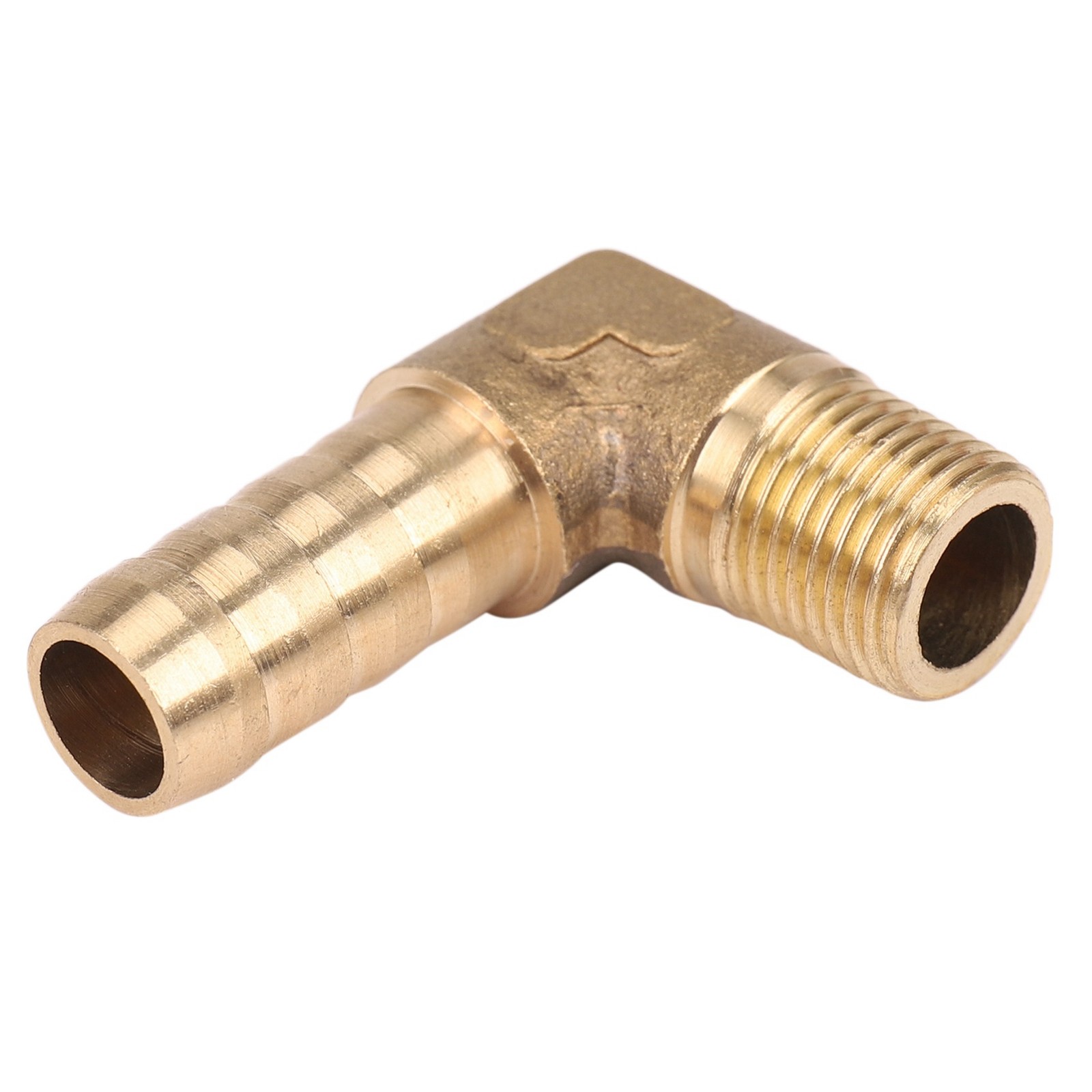 4PCS 8mm Hose x 3/8 inch Male Thread 90 Degree Brass Elbow Barb Coupler6132