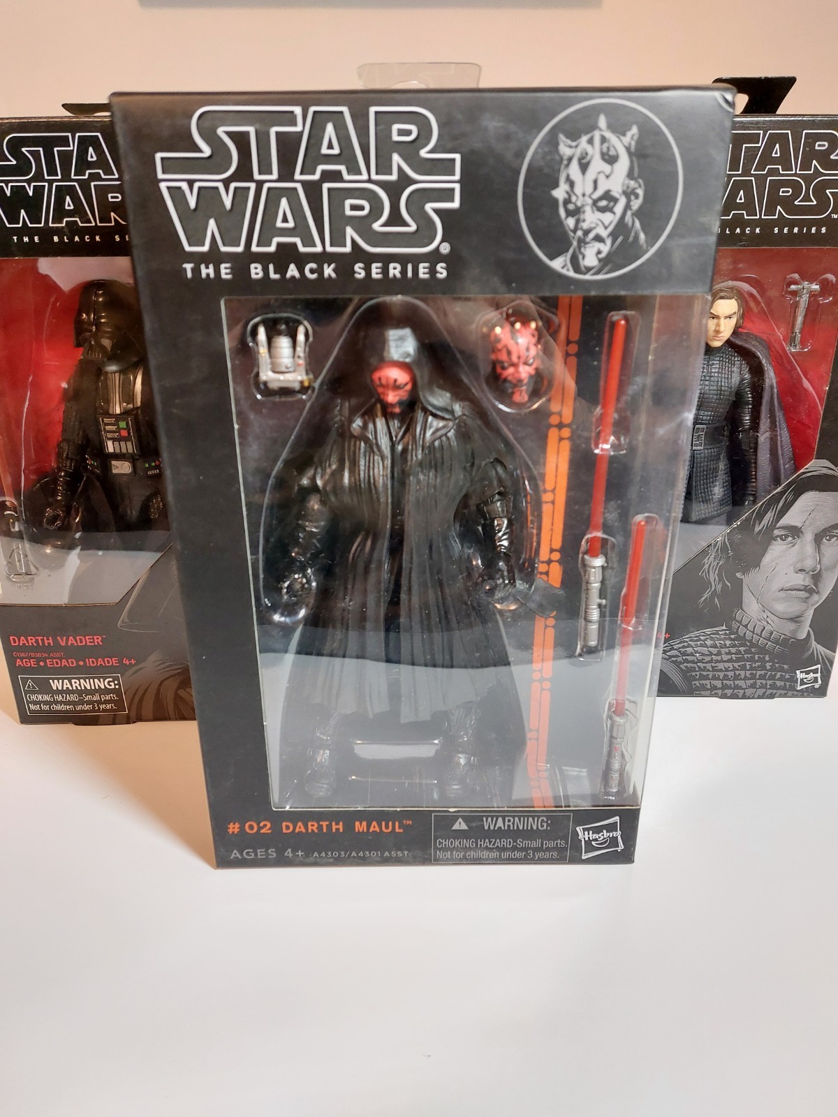 Hasbro Star Wars The Black Series Darth Maul Kylo Ren Darth Vader Figures NIB!