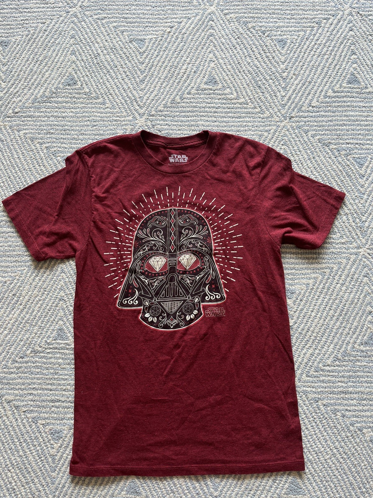 Star Wars FifthSun Darth Vader Mask Sugar Skull T-Shirt - Red - Small