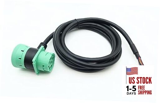 SAE J1939 9Pin Pass Through Male/Female to Open End Pigtail Cable 6ft for 