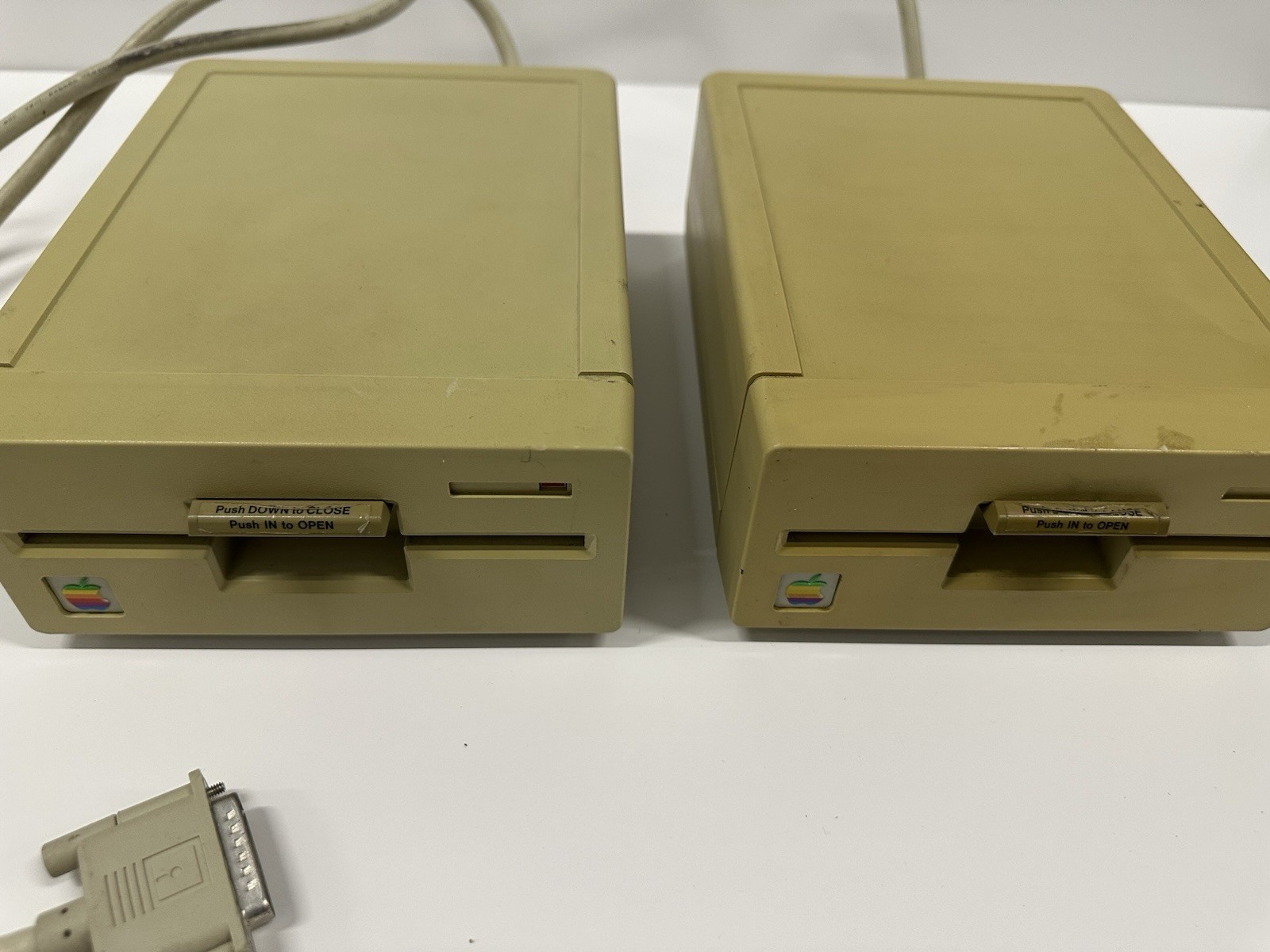 Apple II UniDisk Drive Lot of 2 w/ Manual & Floppy Disks Untested Vintage