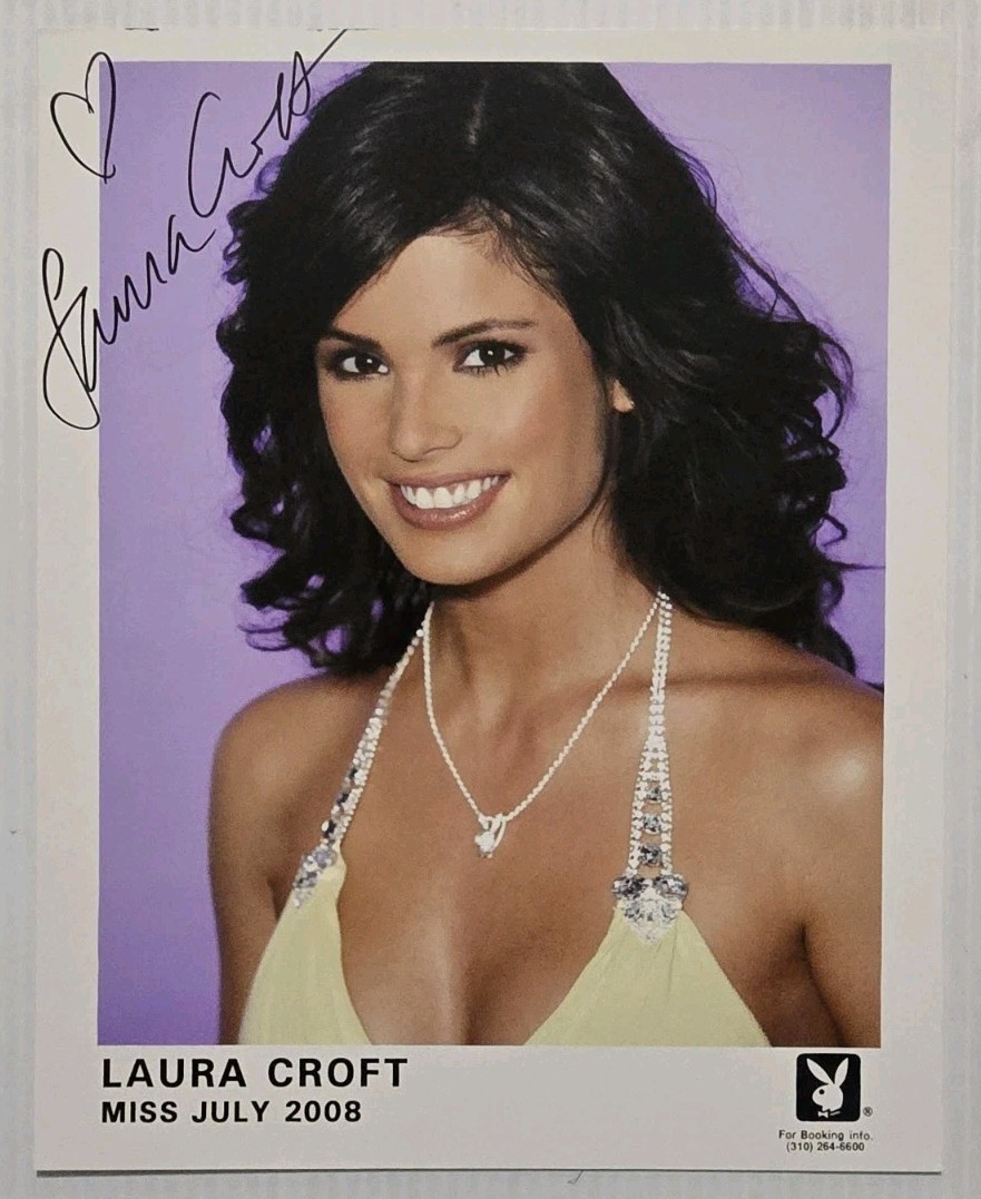 Playboy Playmate LAURA CROFT (July 2008) Signed / Autograph 8x10 Photo Picture