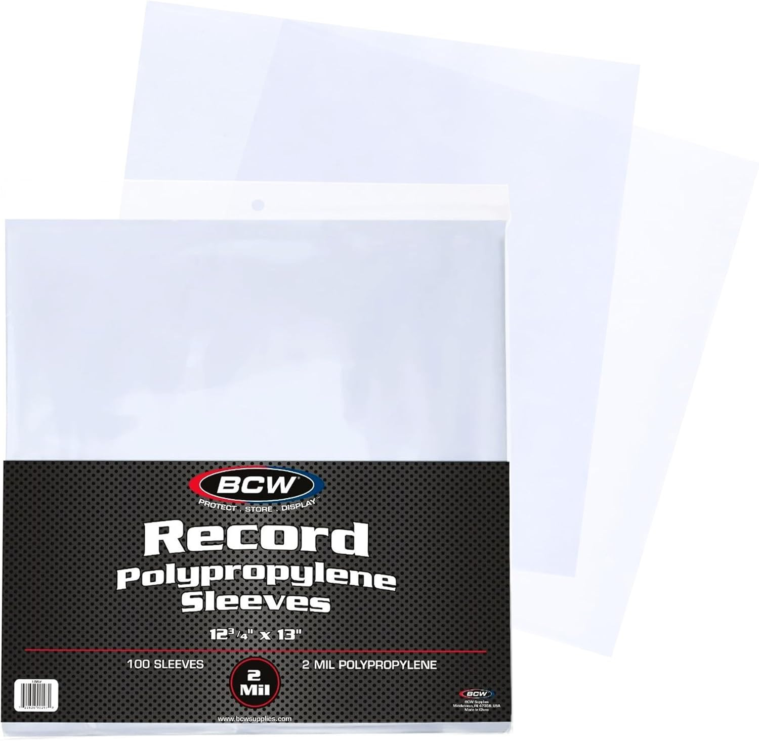 33 RPM Record Sleeves - 100 Ct  Polypropylene Vinyl Record Outer Sleeves 