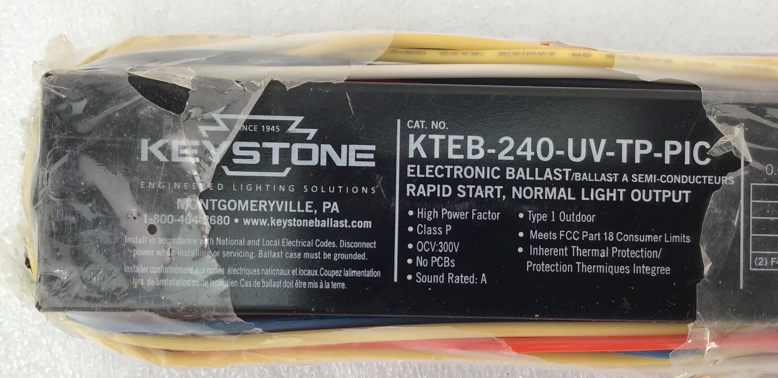 Keystone KTEB-240-UV-TP-PIC  2 Lamp 32 watt T8 Instant Start Electronic Ballast