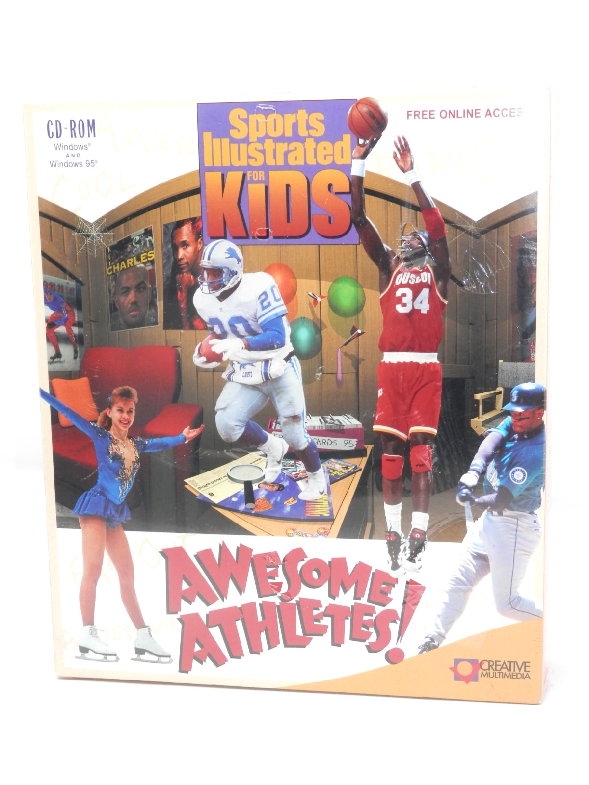 Sports Illustrated For Kids Awesome Athletes Software WIN 1995 Big Box SEALED