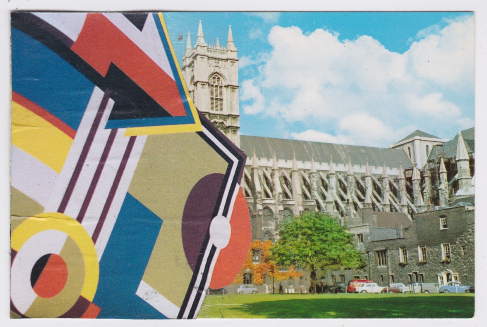 Mail Art David Greenberger "Winning Colors" original collaged postcard 2024