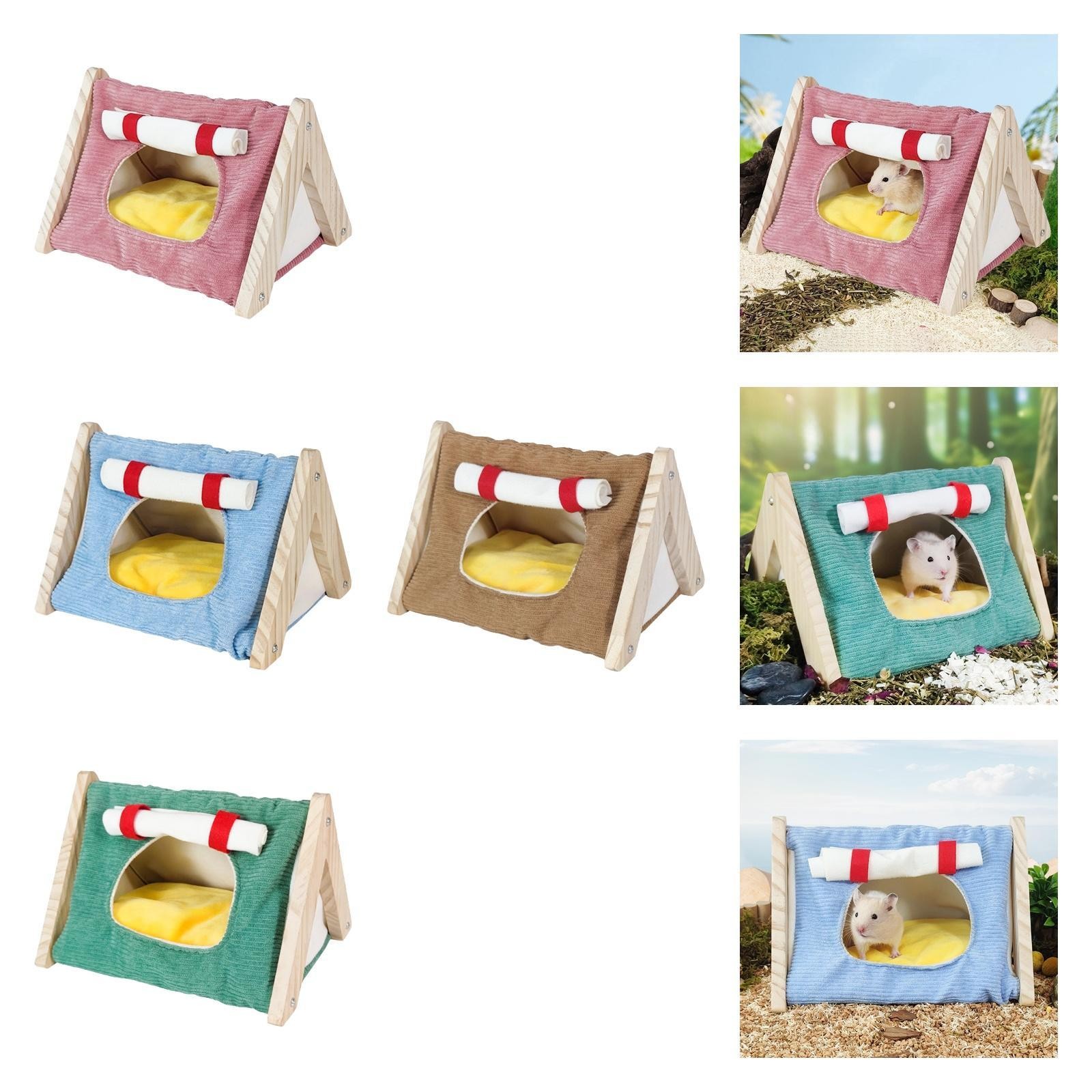 Guinea Pig Bed Hamster Nest Warm Portable Habitats Guinea Pig Hideout Bed for