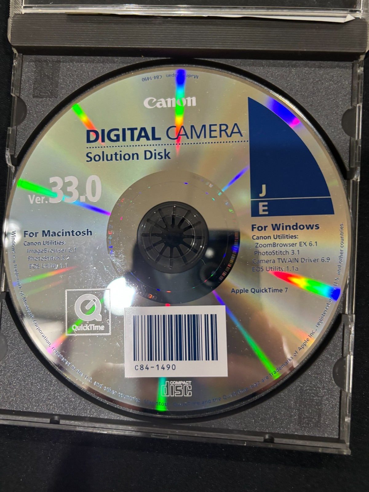 Canon Digital Camera Solution Disk 33.0 For Macintosh and Windows