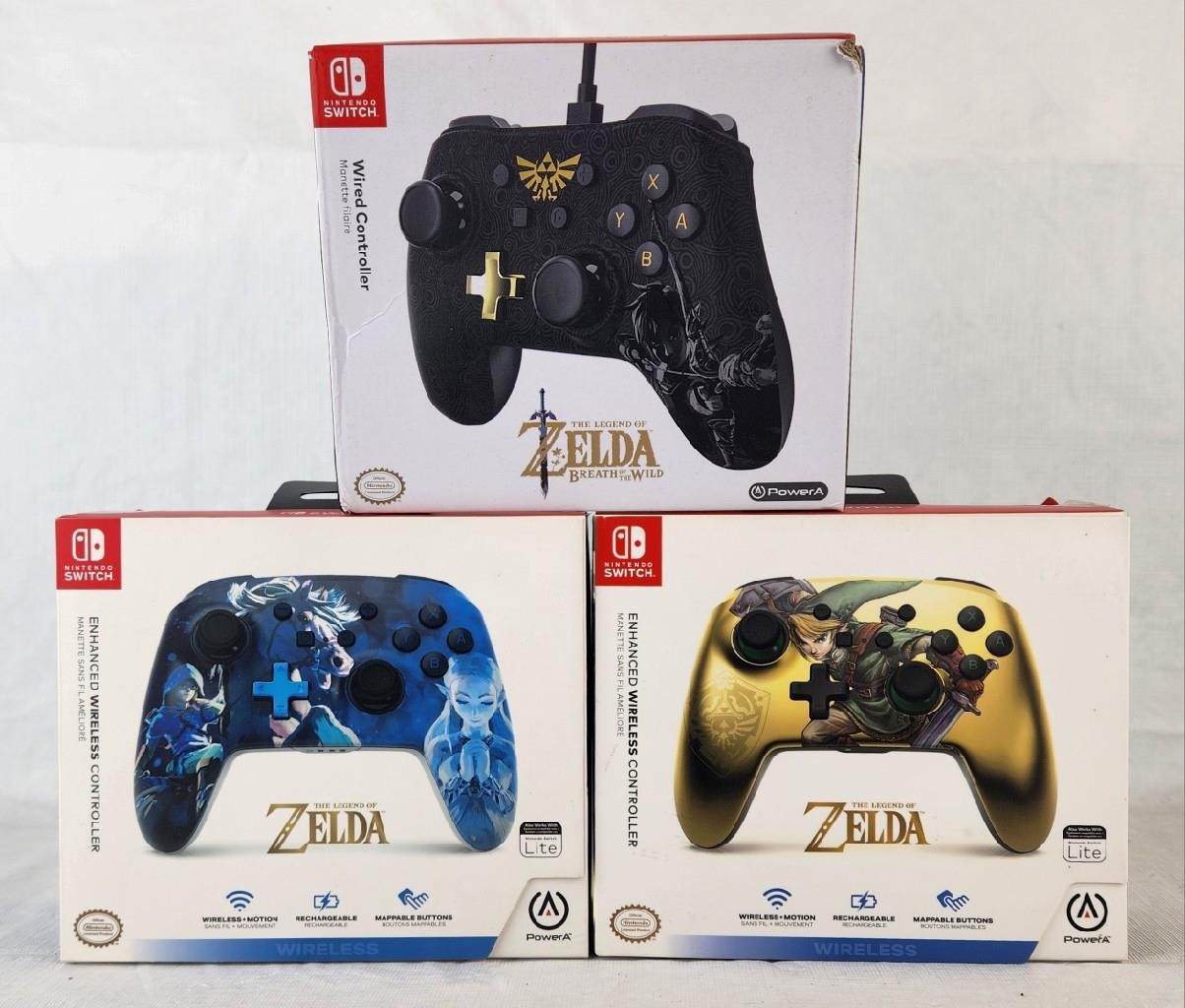 Lot of 3 Nintendo Switch Legend of Zelda Controller EMPTY BOX ONLY