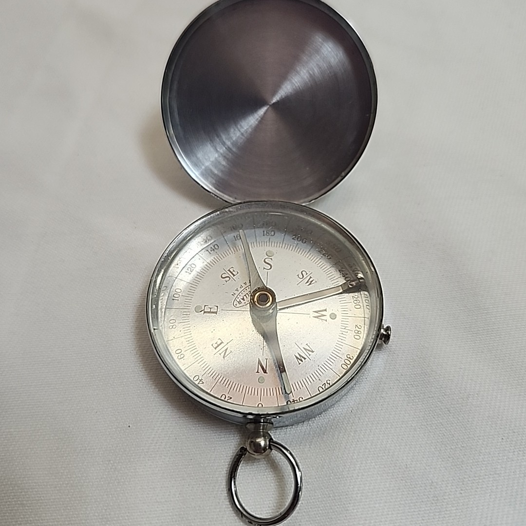 Stellar Japan Pocket Compass  Excellent Condition Transit Lock