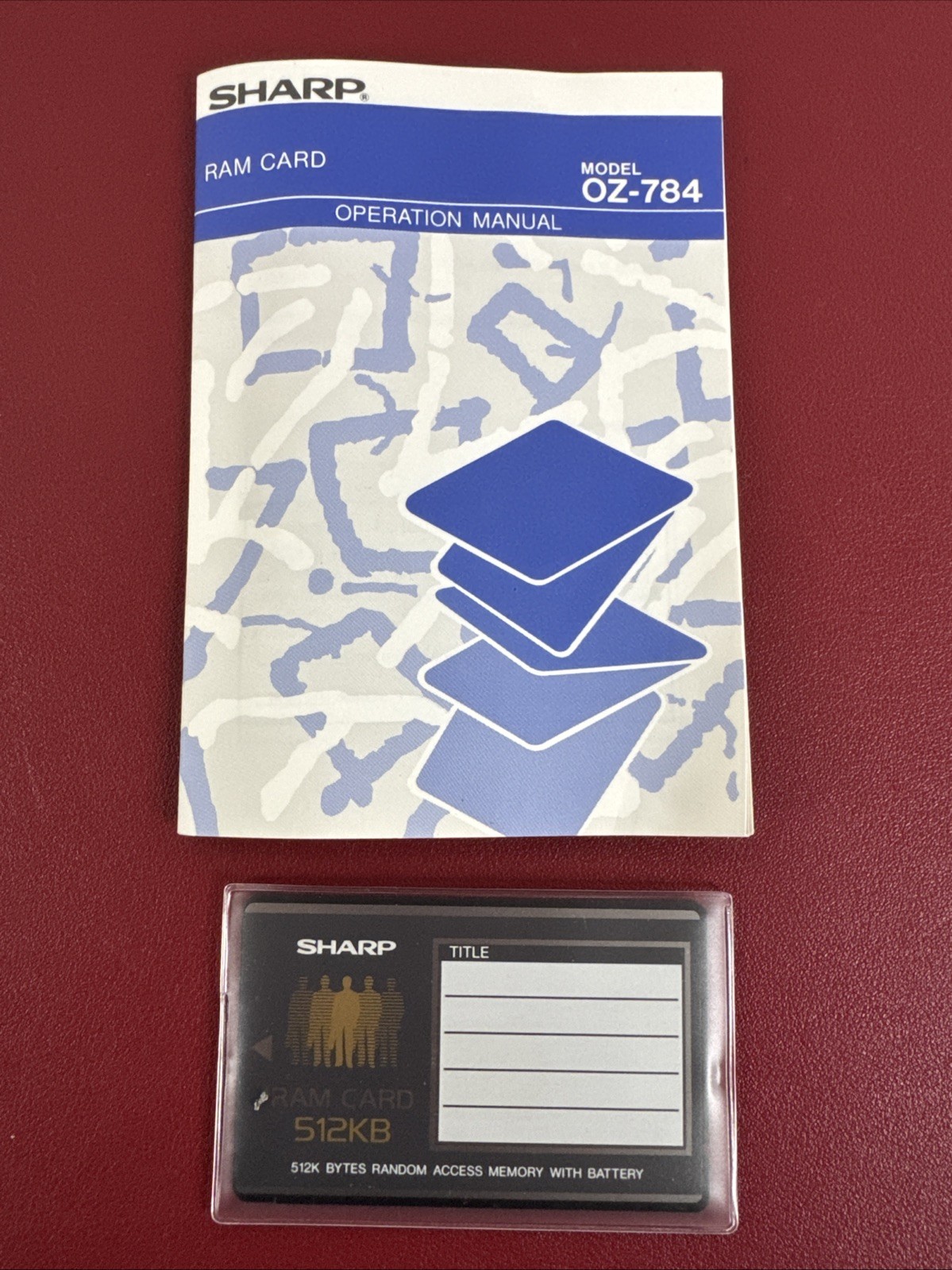 Vintage Sharp 512KB Ram Card OZ-784, with New Battery