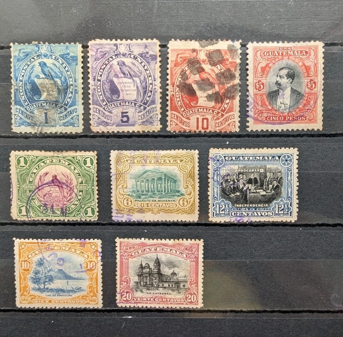 Guatemala Lot Of Stamps 9 Value Used MM308