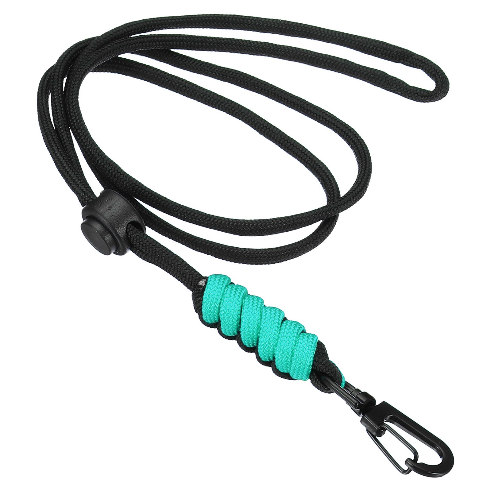 Lanyard neck, long adjustable lanyard badge, green