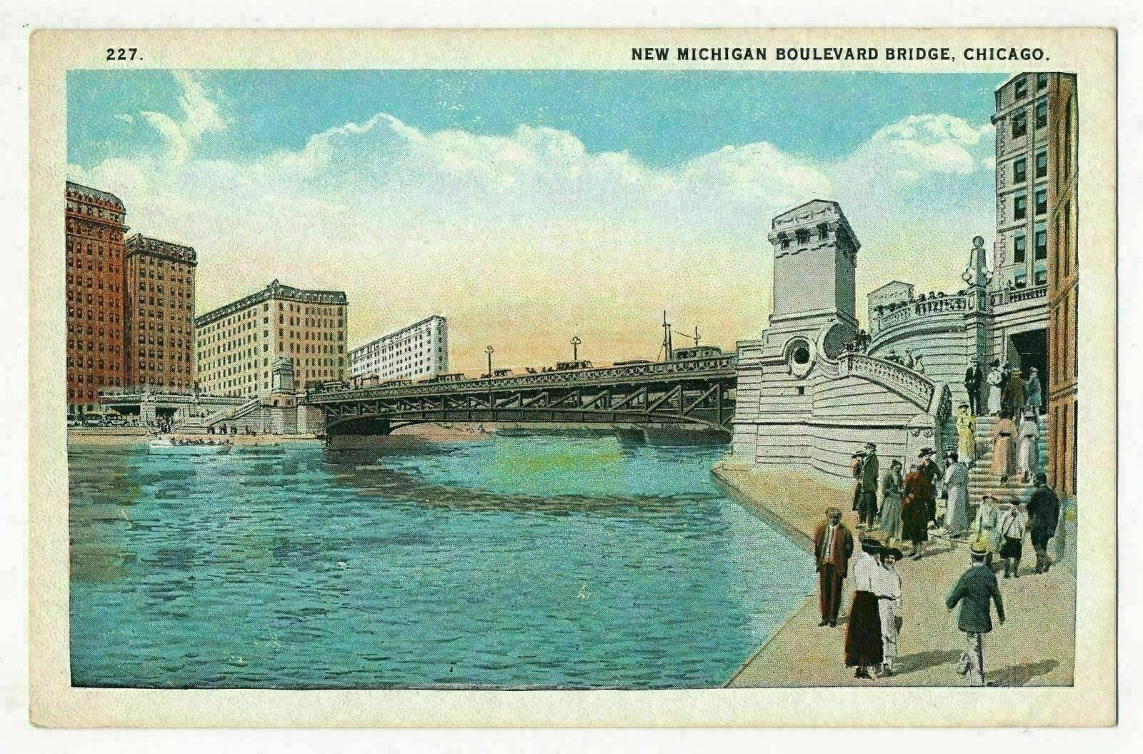 New Michigan Boulevard Bridge, Chicago, Illinois ca.1920