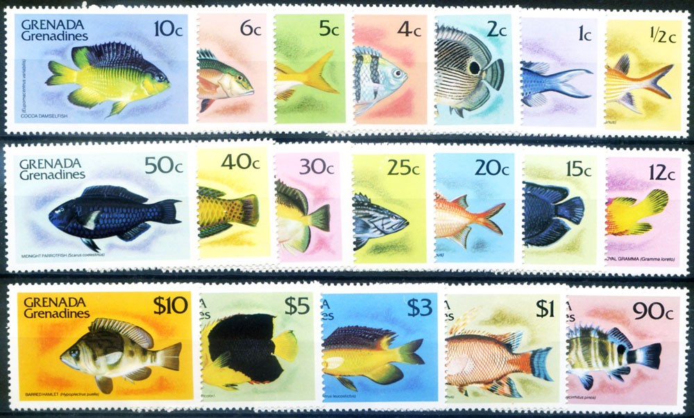 Grenadines. Definitive. Fauna. Fish 1980.