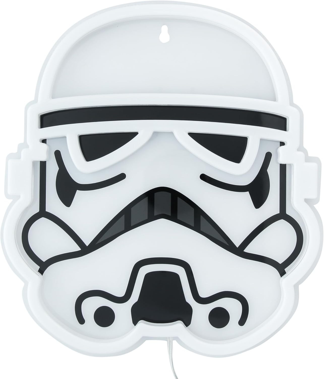 Stormtrooper Helmet LED Neon Wall Light – Official Star Wars Lamp with Power Cor
