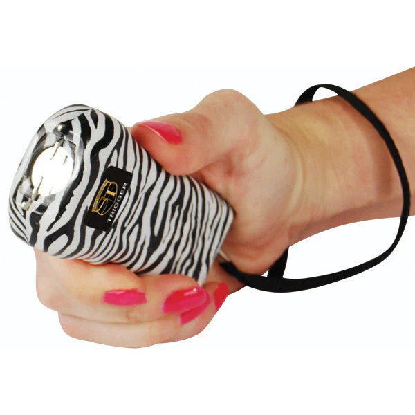 Safety Technology Trigger 75M Stun Gun Flashlight with Disable Pin, Zebra