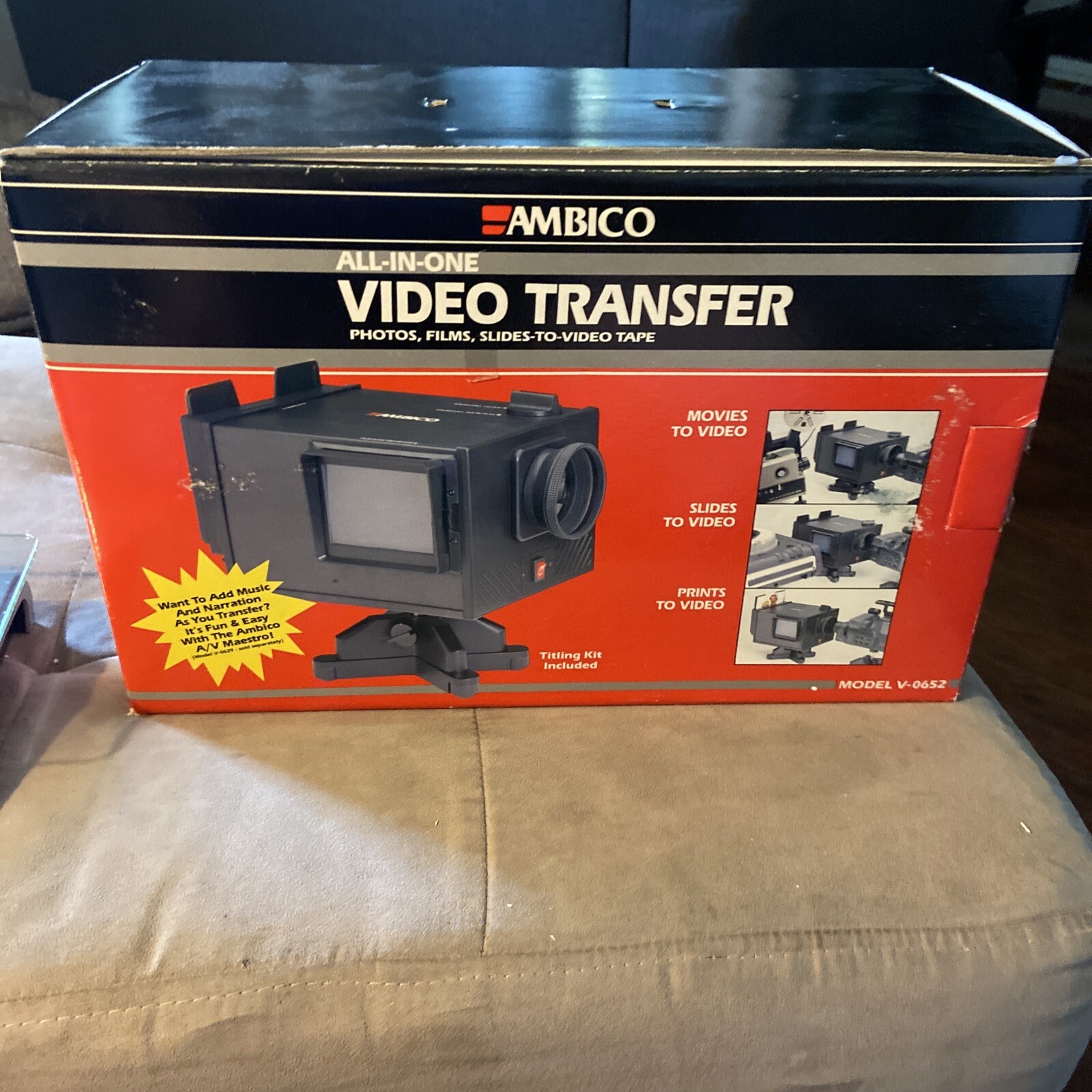 Ambico All in One Video Transfer Photos Films Slides to Video Mod V-0652 Vintage