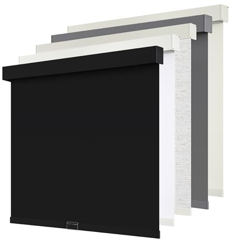 Cordlessout Roller Shades Blinds for Windows Free-Stop,Pull 70"W x 72"H Black