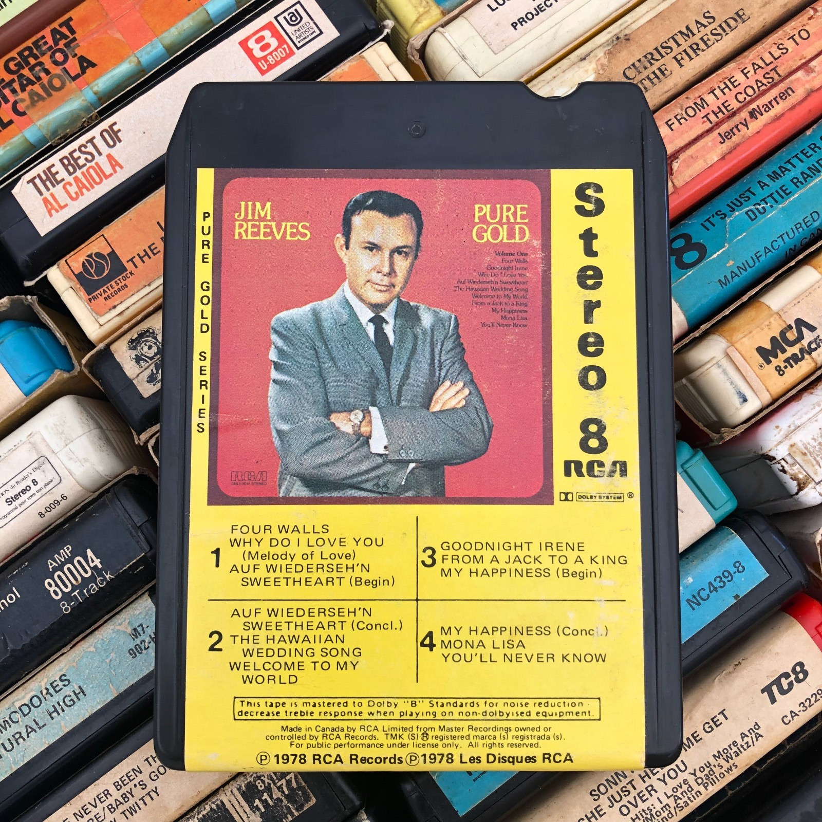 Jim Reeves : Pure Gold Vol.1 (1978) 8 Track Tape  CANADA
