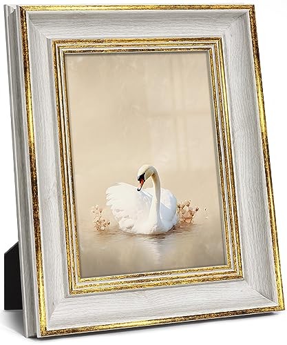 Picture Frame Antique Vintage Photo Frame Retro Picture Frames 5x7 White Gold