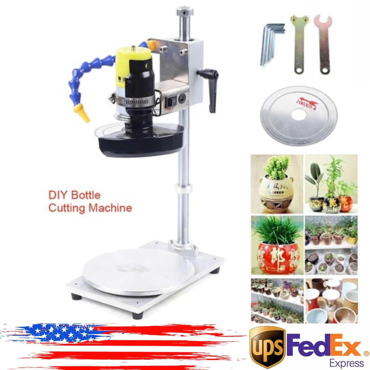 Beer Wine Cutting Machine Glass Bottle Jar DIY Cutter Kit 3000-6000RPM Speed