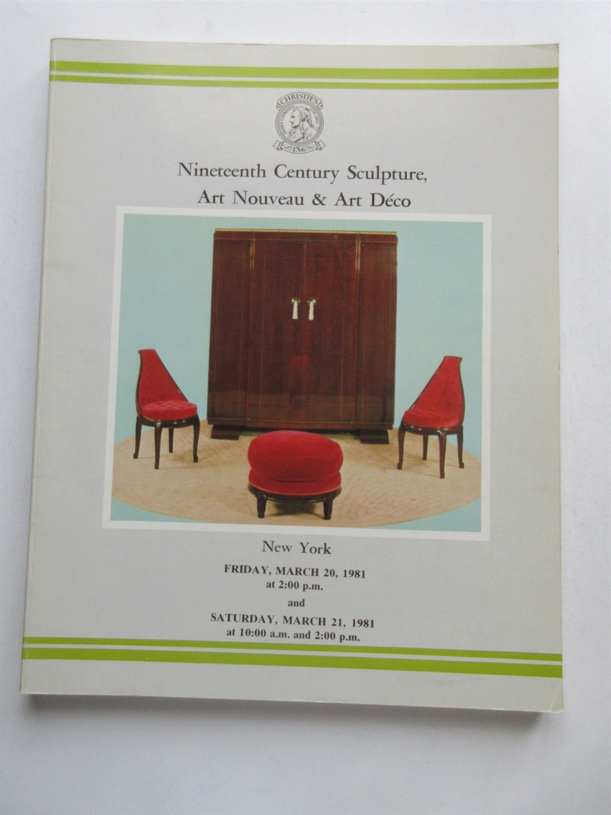 Christie's Auction Catalog 19th Century Sculpture Art Nouveau Art Deco 1981 NY