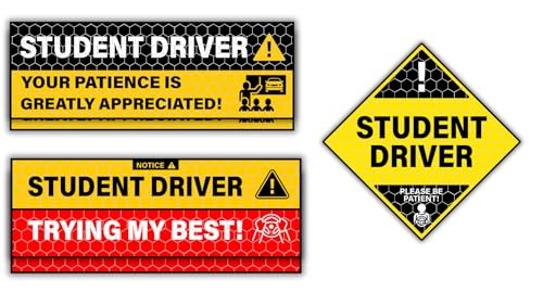 Student Driver Please Be Patient Non - Magnetic Reflective Vinyl Sign 